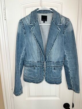 The Limited Light Blue Denim Blazer Jacket